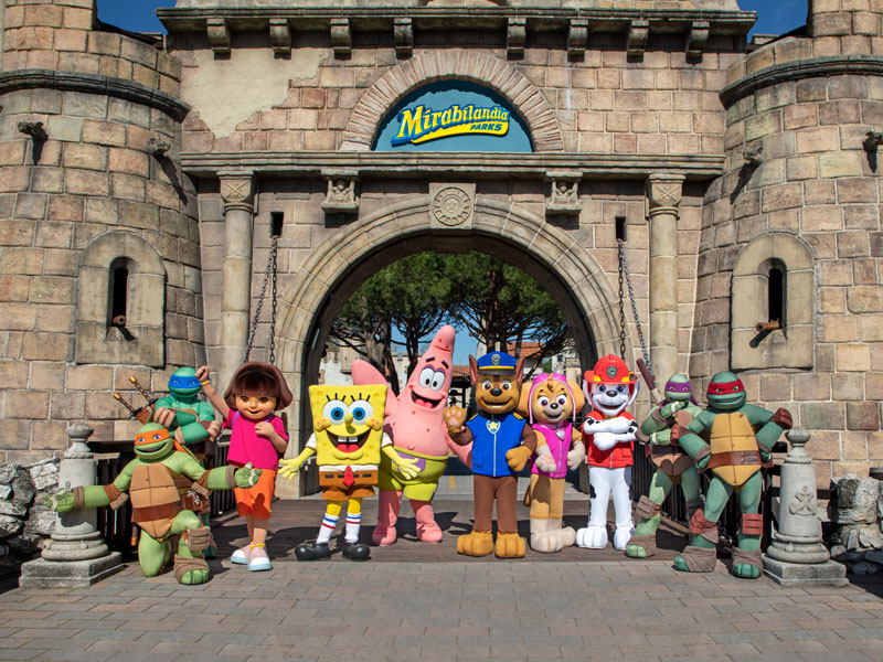 personaggi Nickelodeon a Mirabilandia