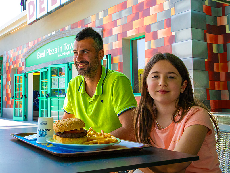 Customer eating at the Park