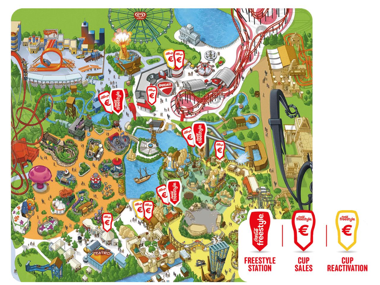 Coca-Cola Freestyle: map