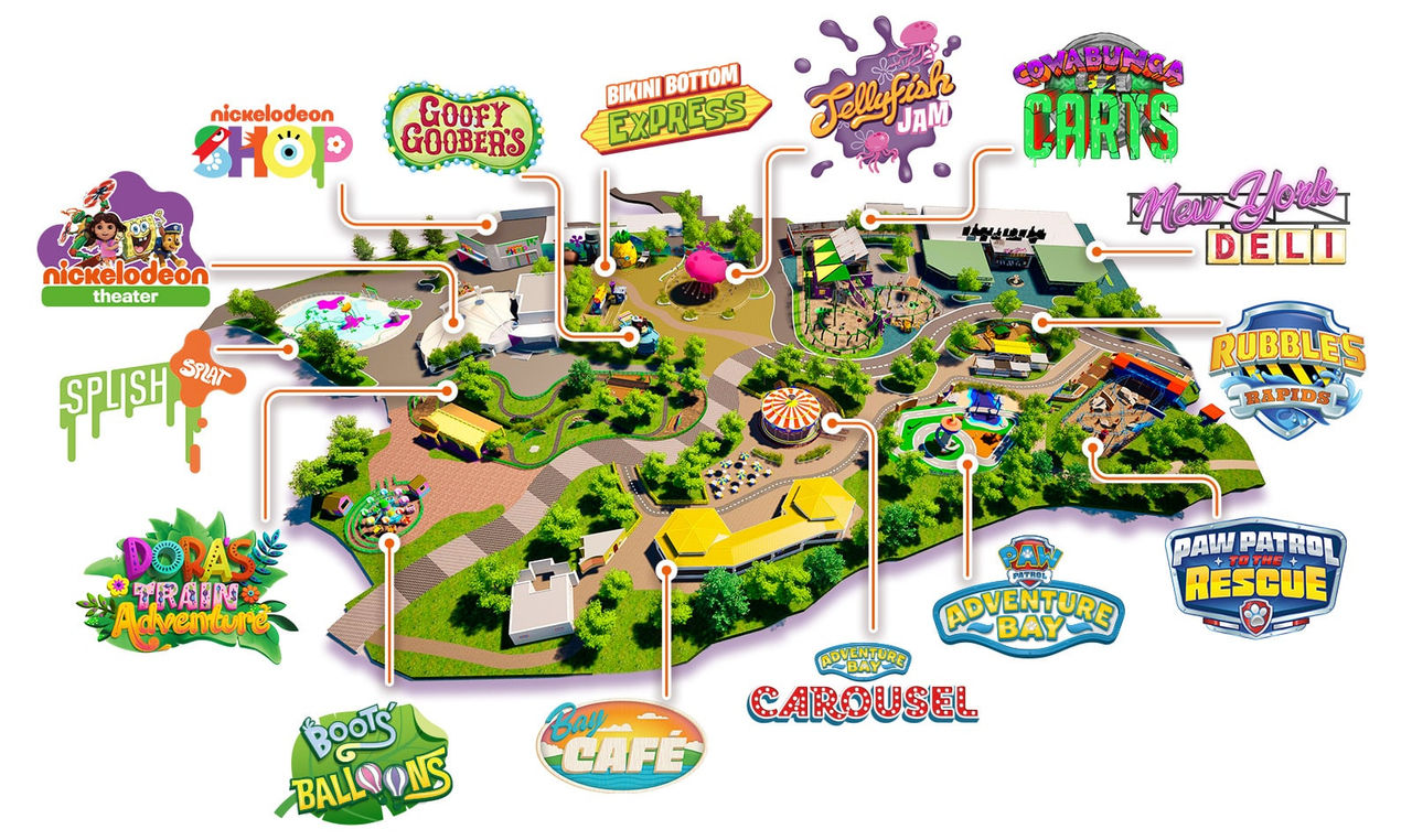 Mappa di Nickelodeon Land